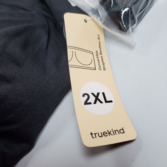 Truekind Convertible Strapless Bandeau Bra Women Size 2XL NWT Wireless - Picture 3 of 12
